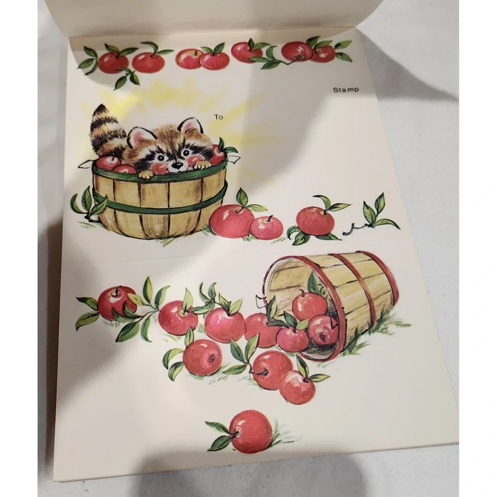 Vintage Apple Darlin's Seal & Send Letter, Post Cards, Favorite Recipes ALL Full